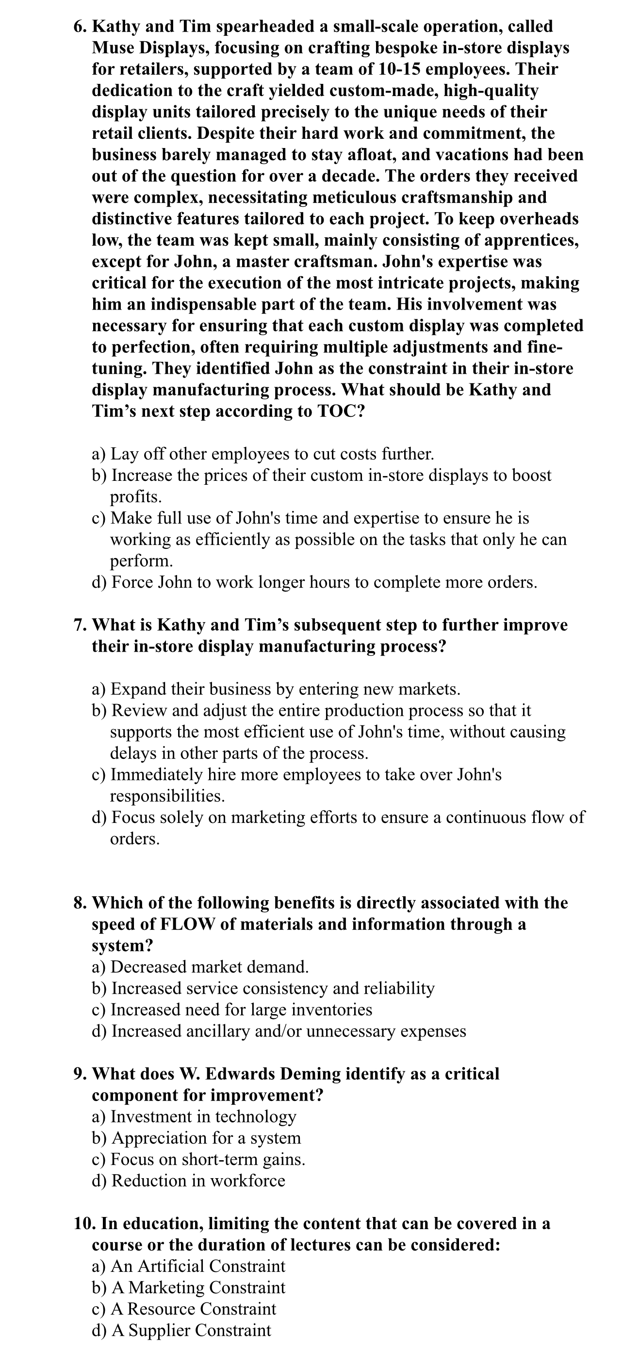  Kathy and Tim spearheaded a small-scale operation, called Muse Displays, focusing