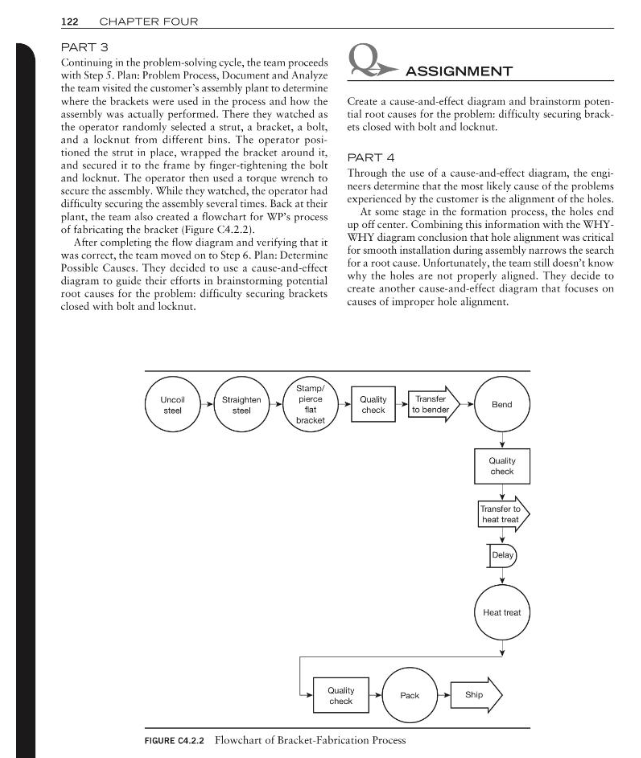 In addition to completine, the four parts of the case study, consider
