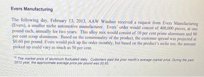 of all types of metals, such as iron and steel, aluminum, base