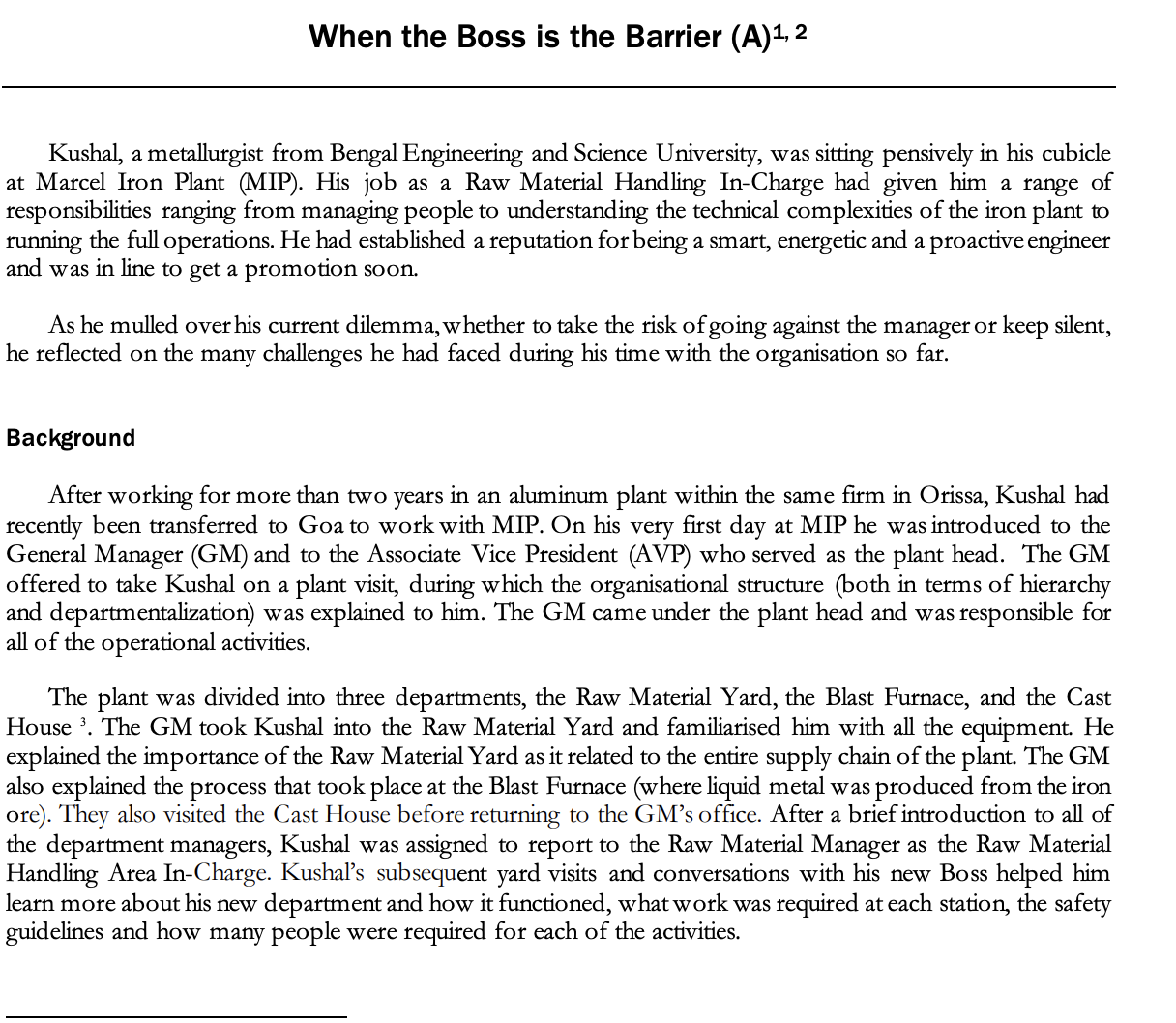 Please help with this case study. What are the main arguments you