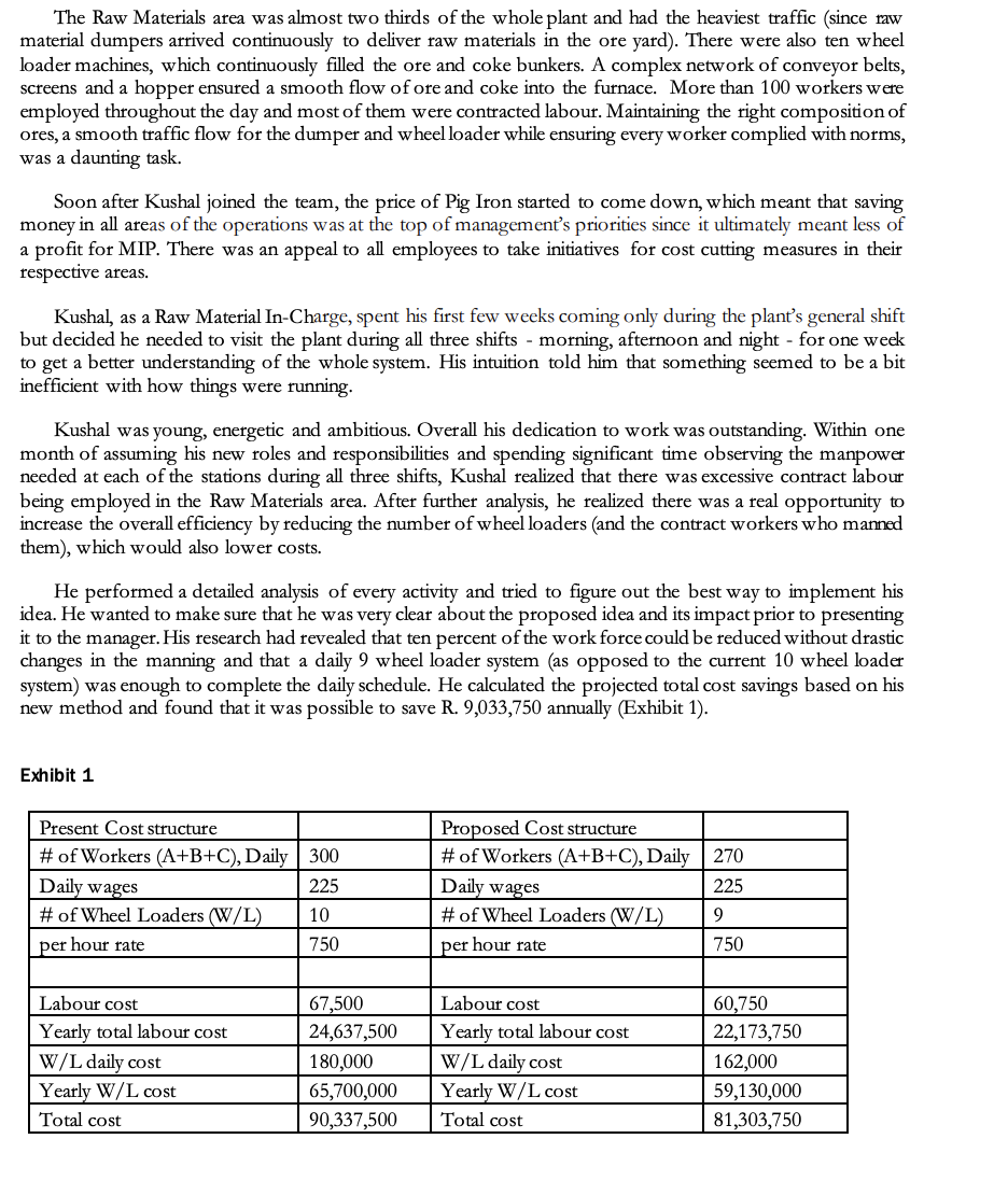 need to counter? What is at stake for each key player? What