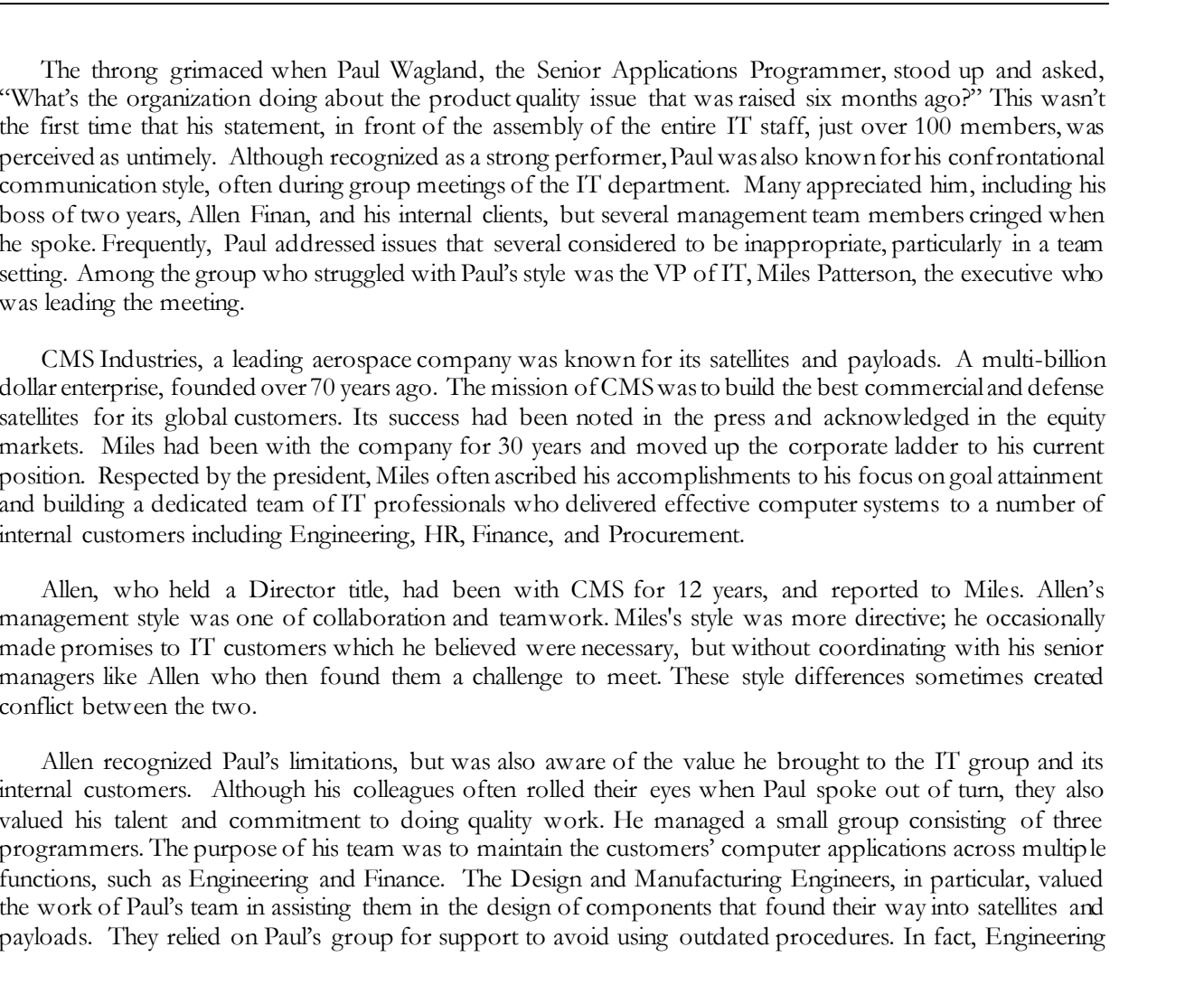 Please help with case study. What are the main arguments you need