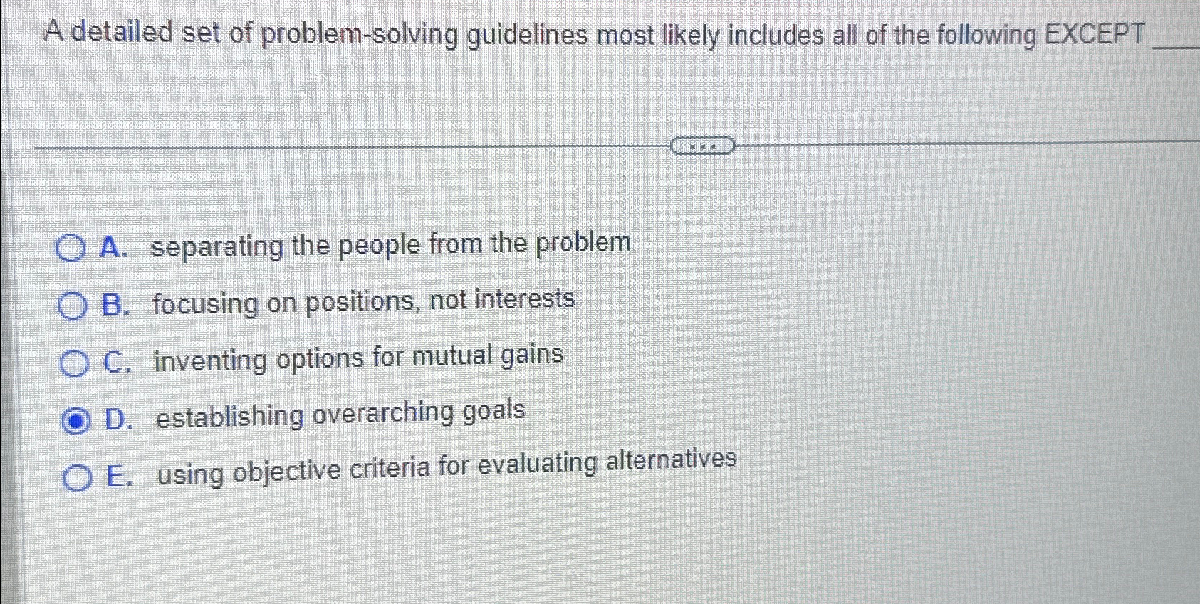  A detailed set of problem-solving guidelines most likely includes all of