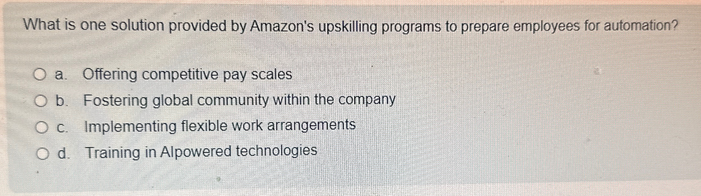  What is one solution provided by Amazon's upskilling programs to prepare