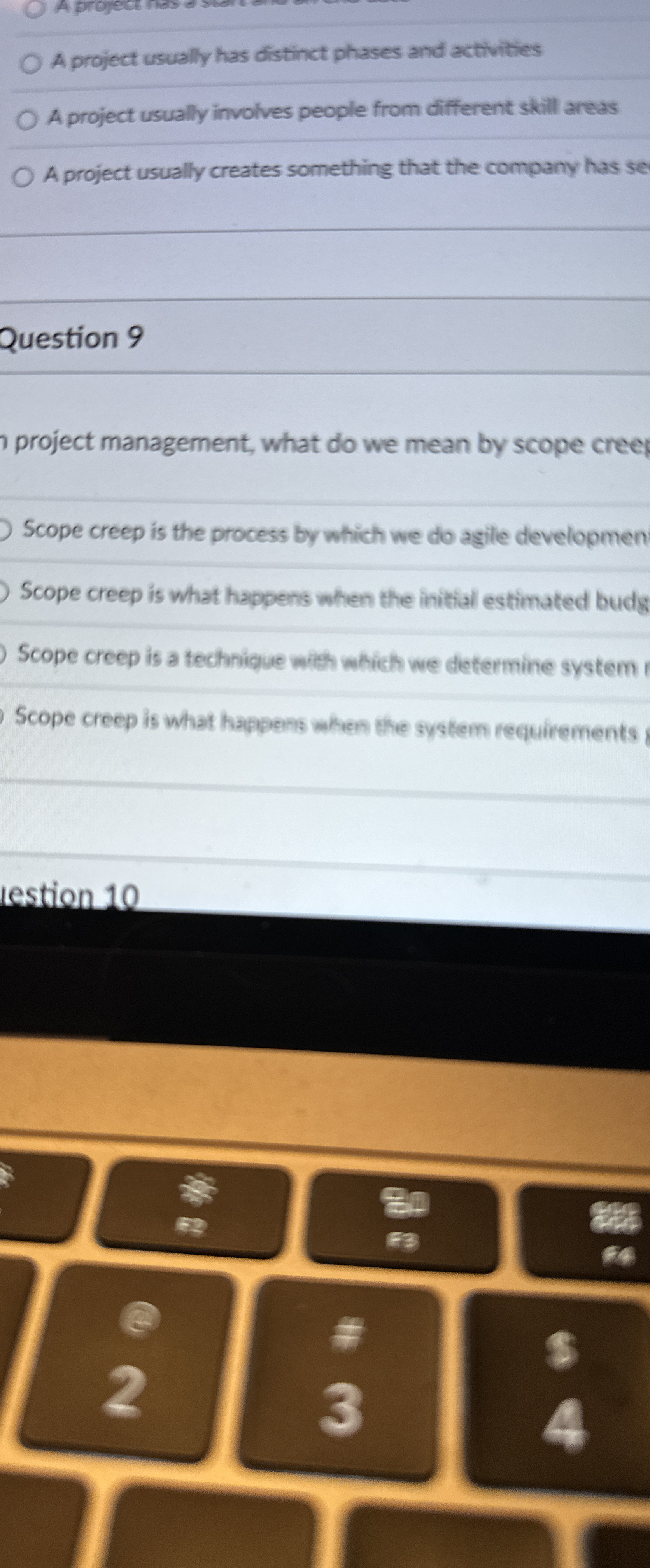  A project usually has distinct phases and activities A project usually