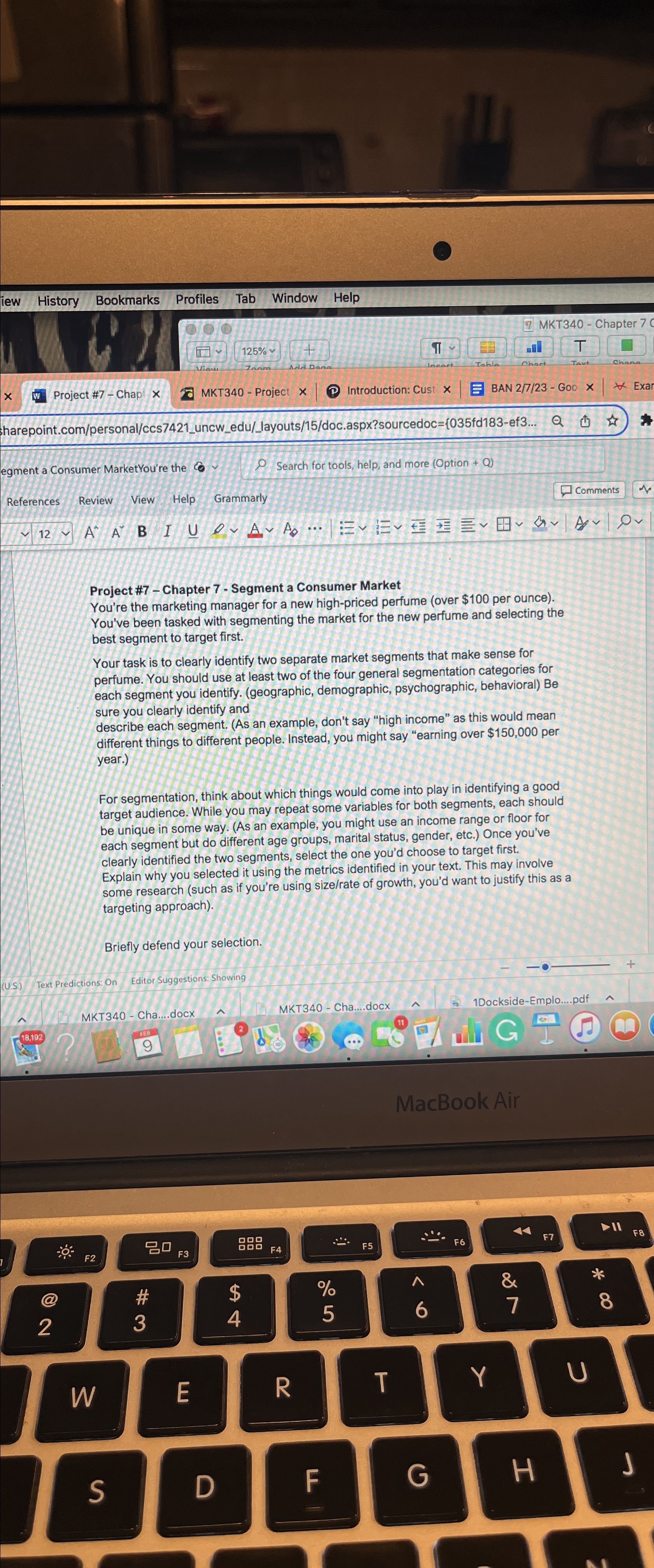  iew History Bookmarks Profiles Tab Window Help (2) MKT340- Chapter 7