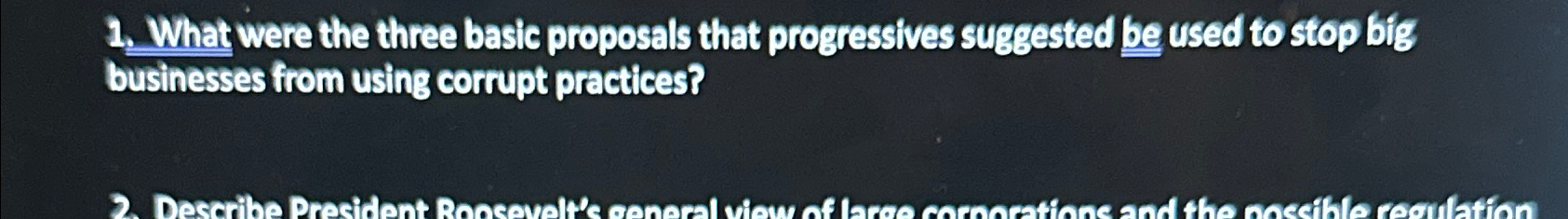  What were the three basic proposals that progressives suggested be used