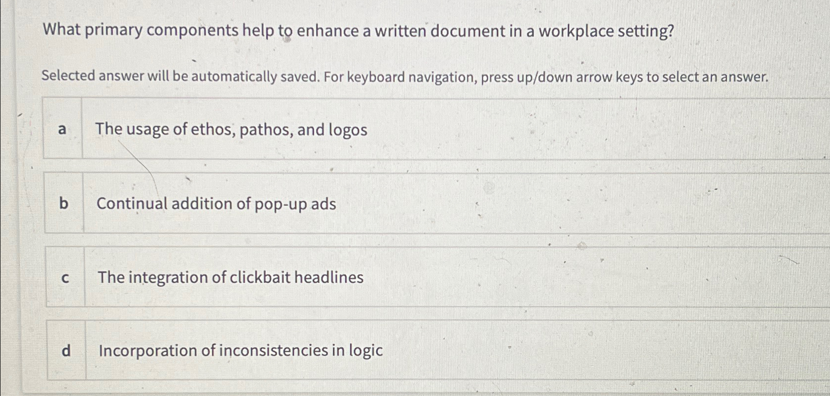  What primary components help to enhance a written document in a