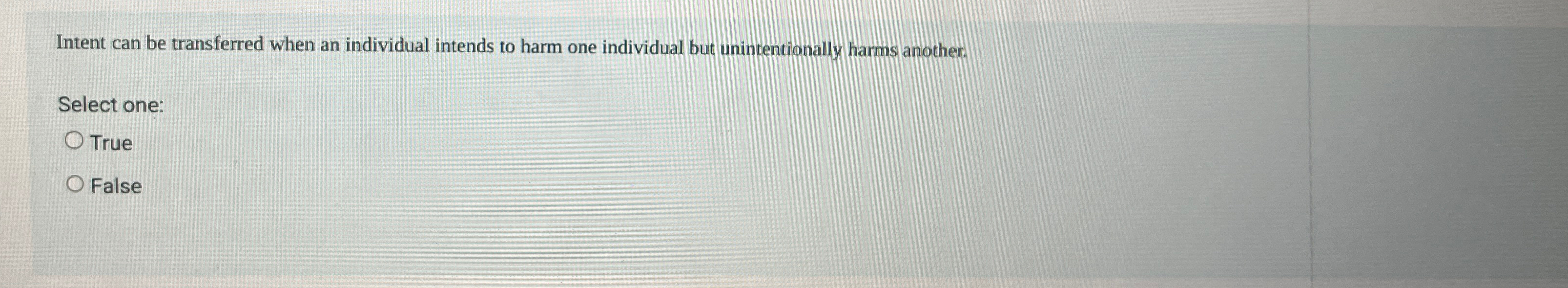  Intent can be transferred when an individual intends to harm one