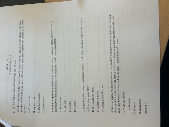  WEEK 10 In-Class Assignment The following definition defines what body of