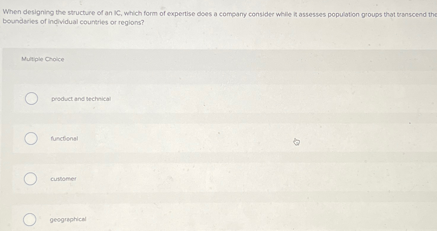  When designing the structure of an IC, which form of expertise