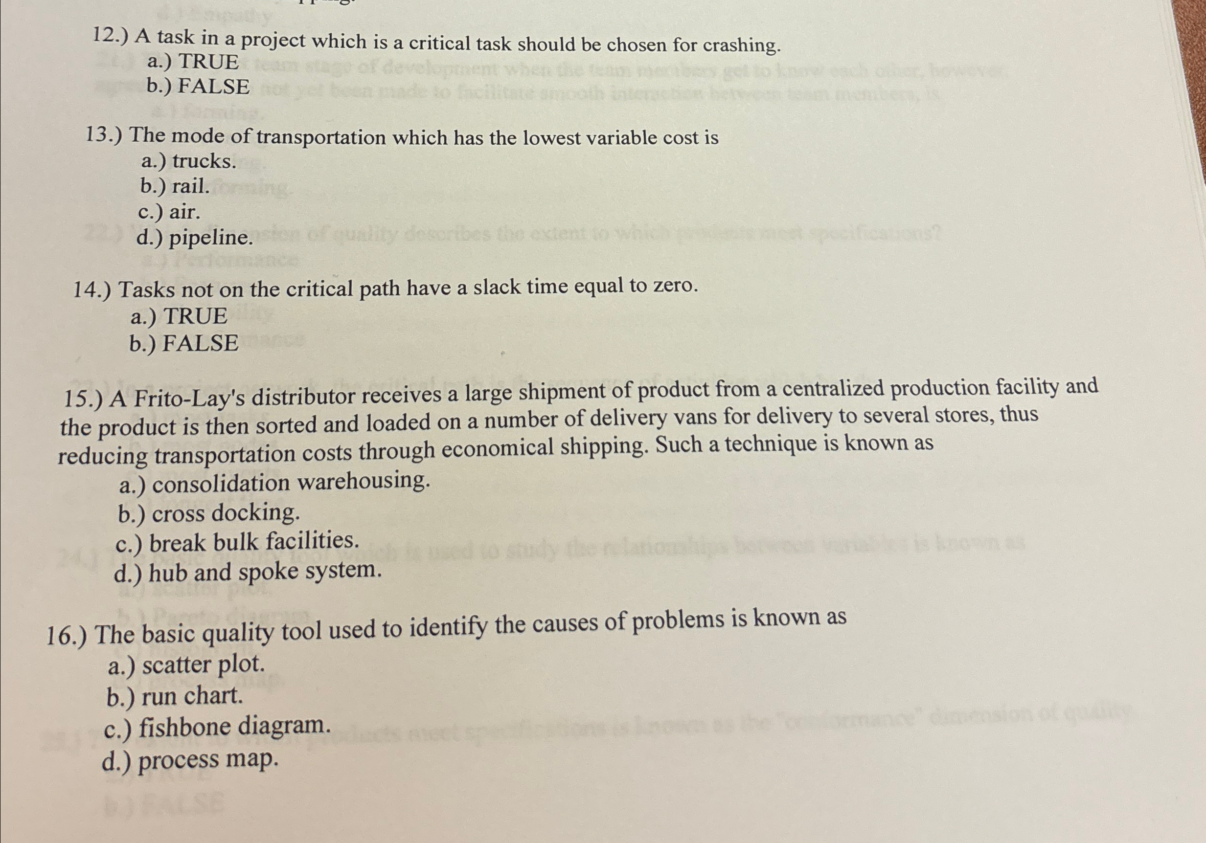  12.) A task in a project which is a critical task