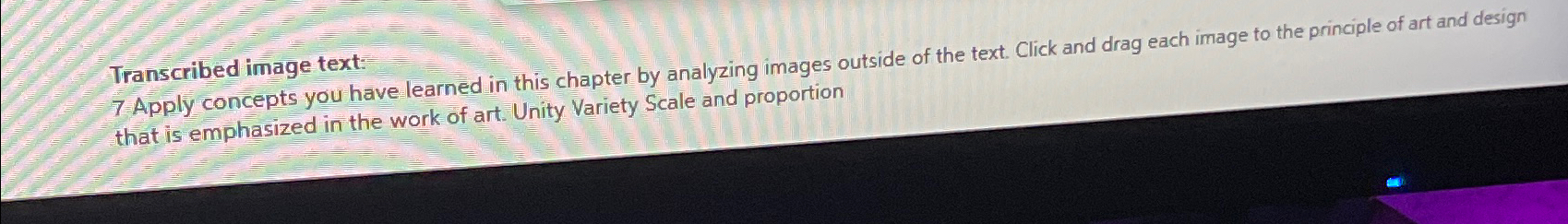  7 Apply concepts you have learned in this chapter by analyzing