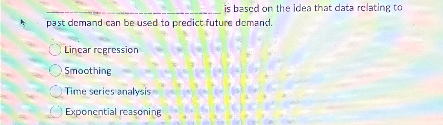  is based on the idea that data relating to past demand