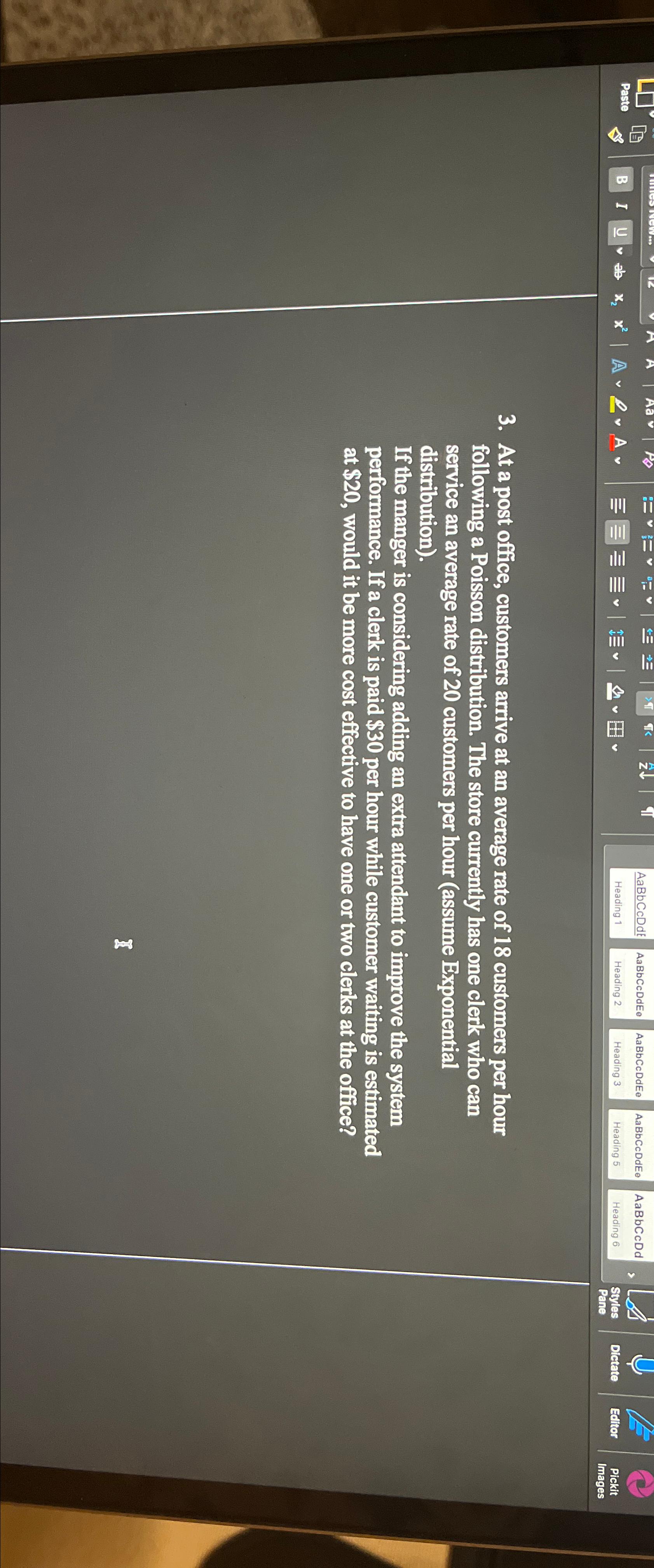  At a post office, customers arrive at an average rate of