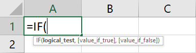 An IF function in Excel has three arguments. You can see