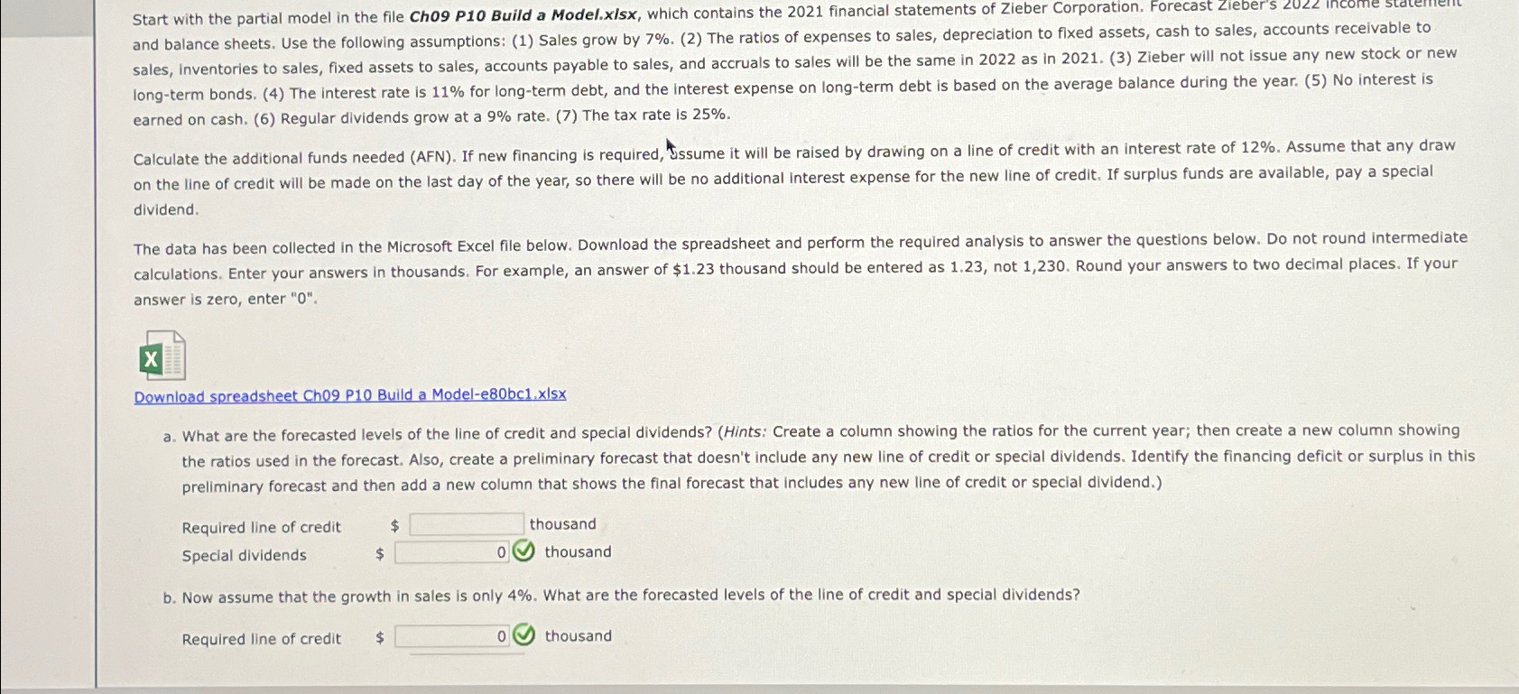  Start with the partial model in the file Ch09 P10 Build