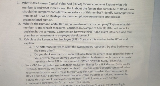  What is the Human Capital Value Add (HCVA) for our company?
