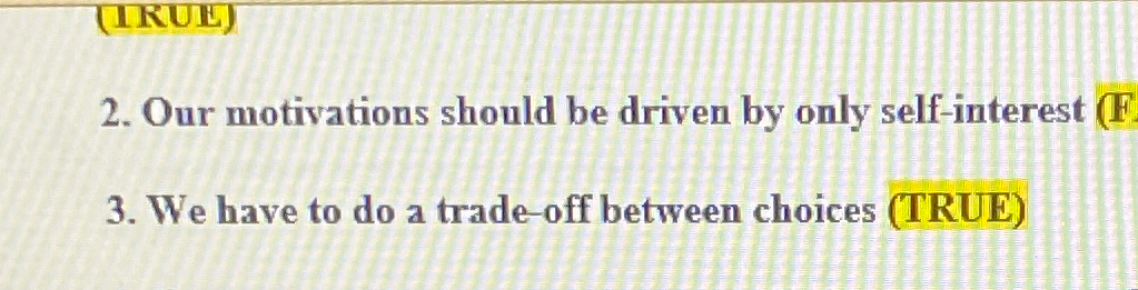  2. Our motivations should be driven by only self-interest 