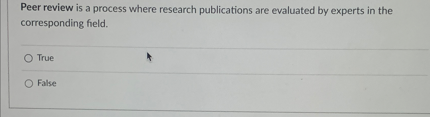  Peer review is a process where research publications are evaluated by