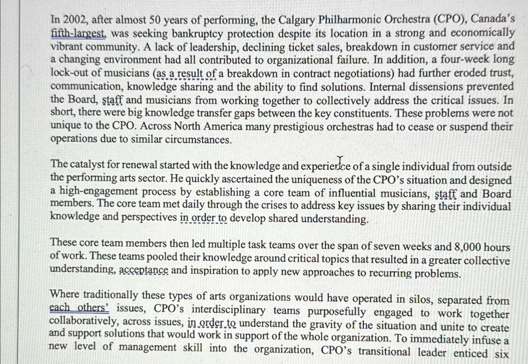  In 2002, after almost 50 years of performing, the Calgary Philharmonic