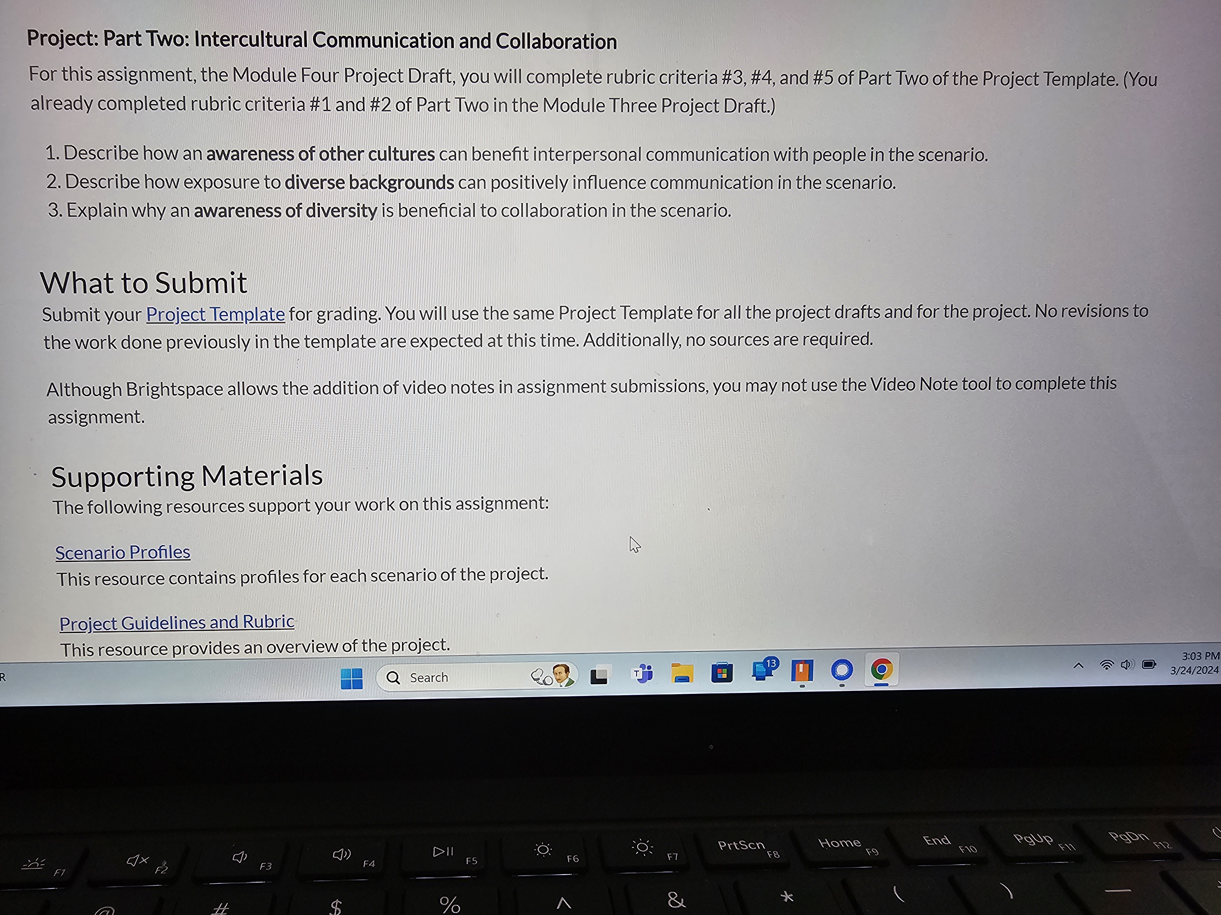  Project: Part Two: Intercultural Communication and Collaboration For this assignment, the