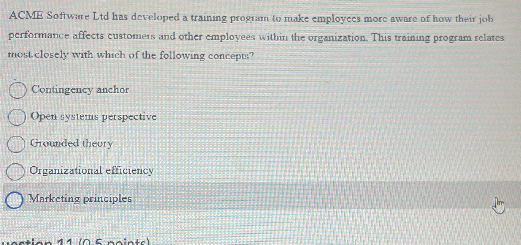 ACME Software Ltd has developed a training program to make employees