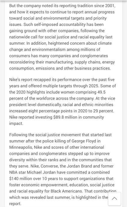 CEO Mark Parker believes that diversity leads to creativity and innovation and