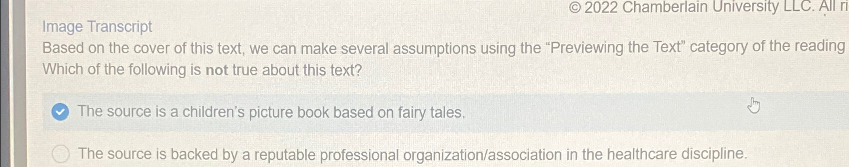  Image Transcript Based on the cover of this text, we can