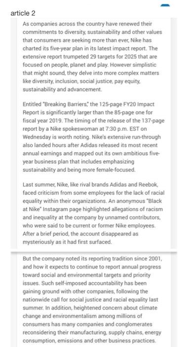 touted for its efforts to promote diversity. For example, Nike's CEO Mark
