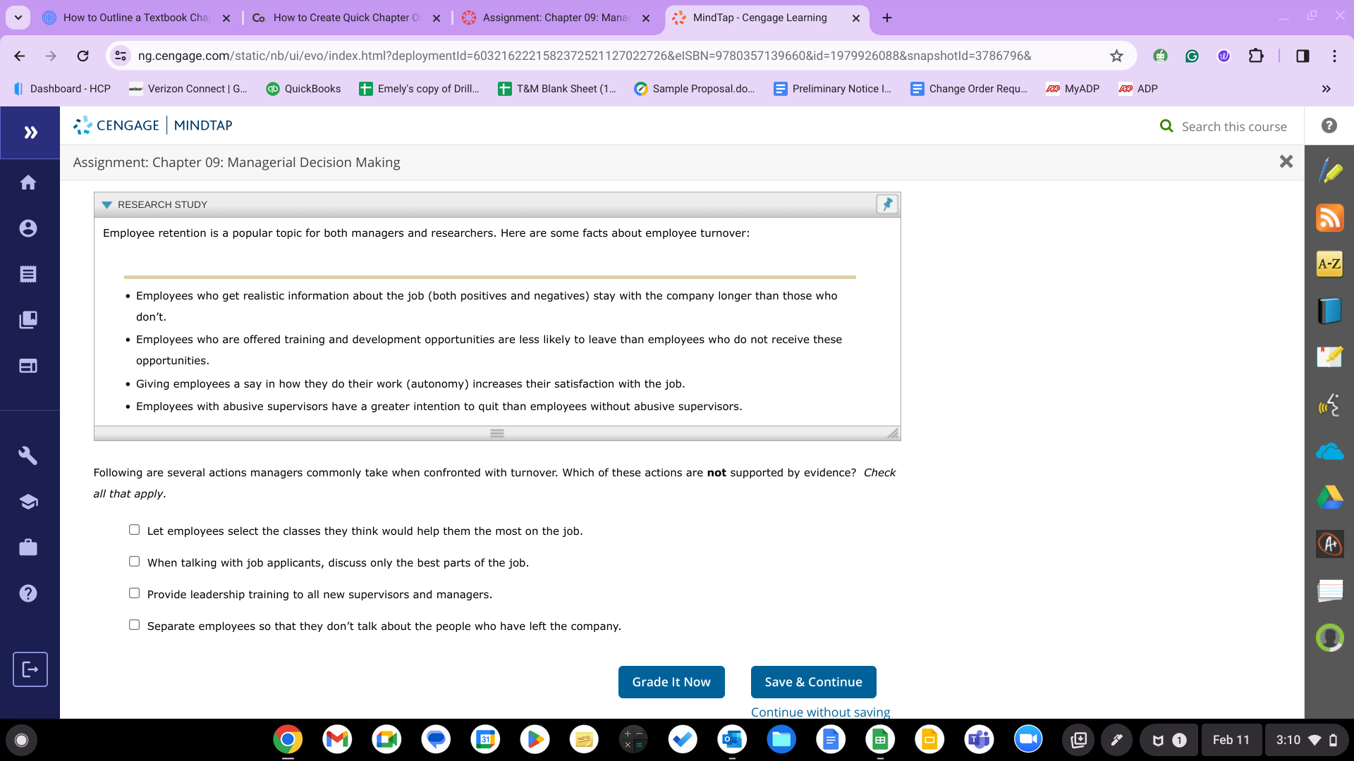  RESEARCH STUDY Employee retention is a popular topic for both managers