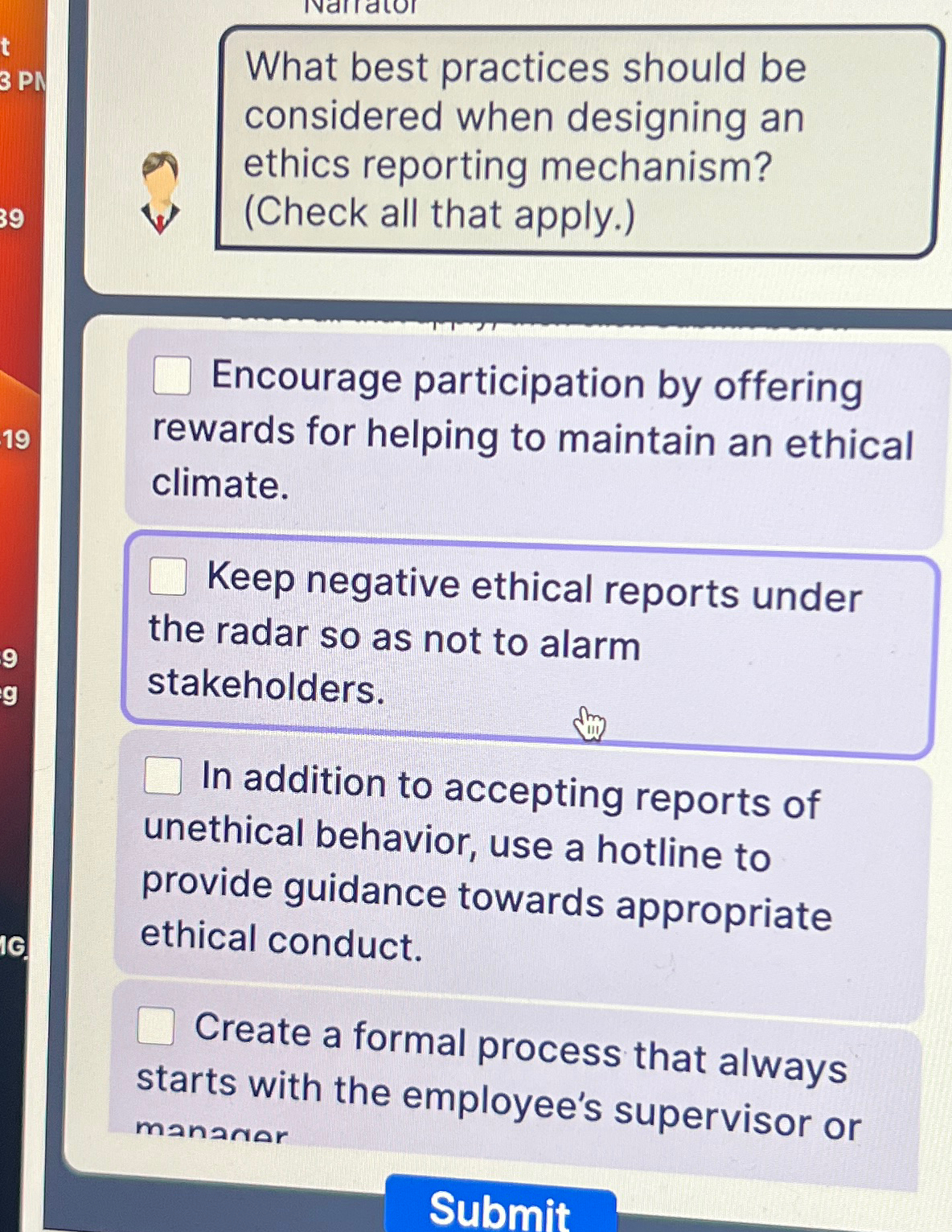  What best practices should be considered when designing an ethics reporting
