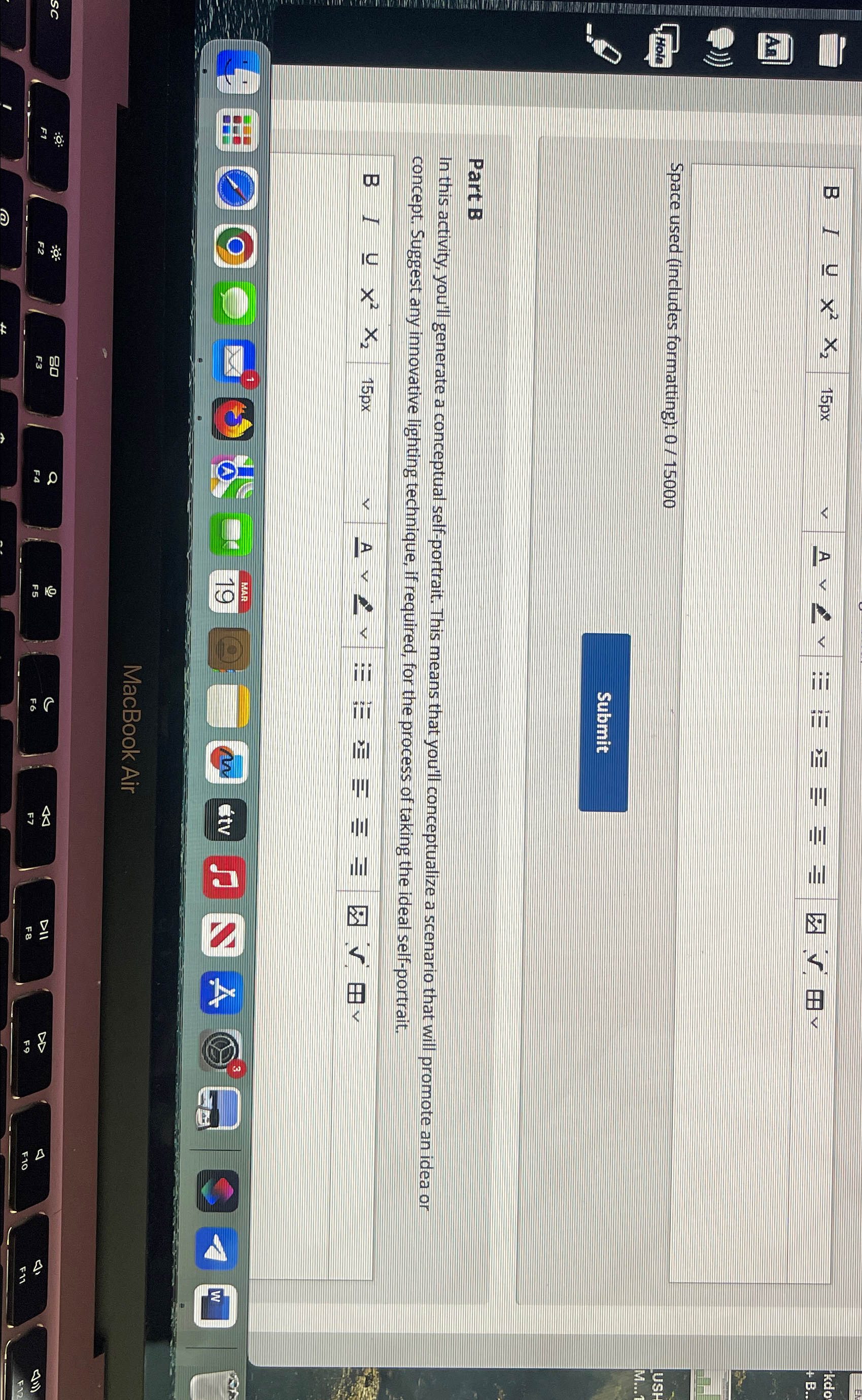  Space used (includes formatting): 015000 Part B In this activity, youll