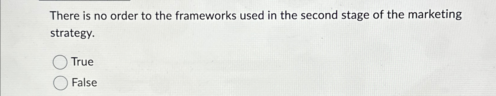  There is no order to the frameworks used in the second