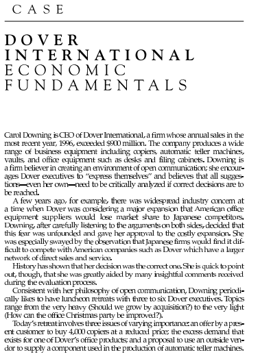 D O V E R I N T E R N