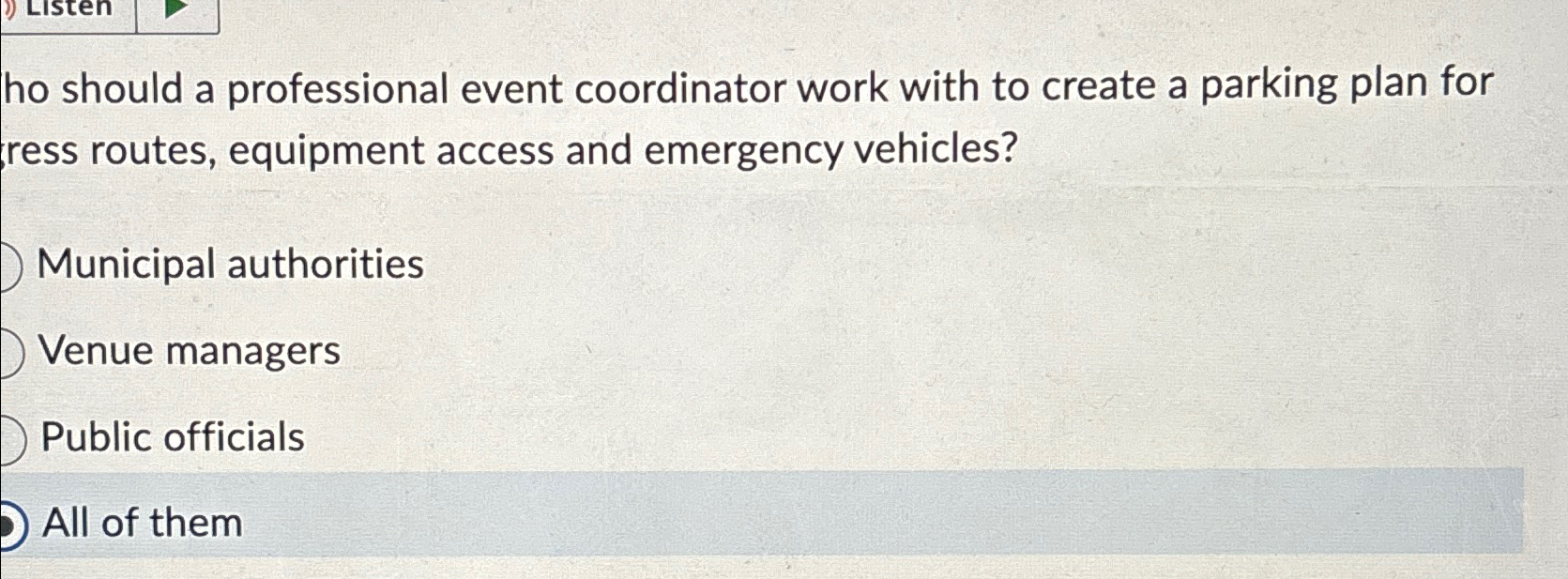  ho should a professional event coordinator work with to create a