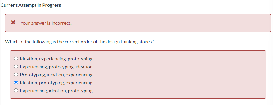  Current Attempt in Progress Your answer is incorrect. Which of the