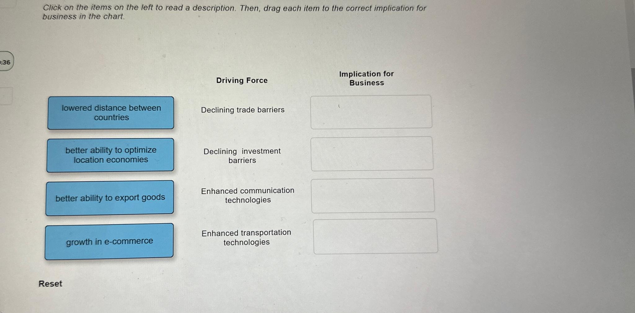  Click on the items on the left to read a description.