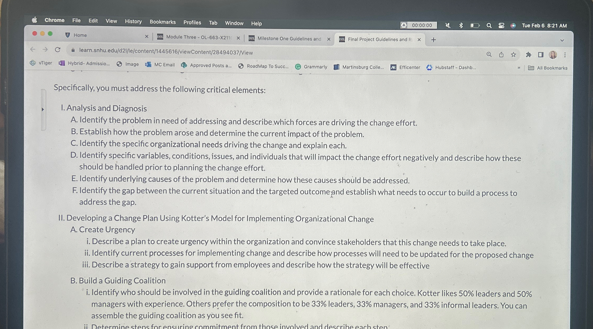  Specifically, you must address the following critical elements: Analysis and Diagnosis