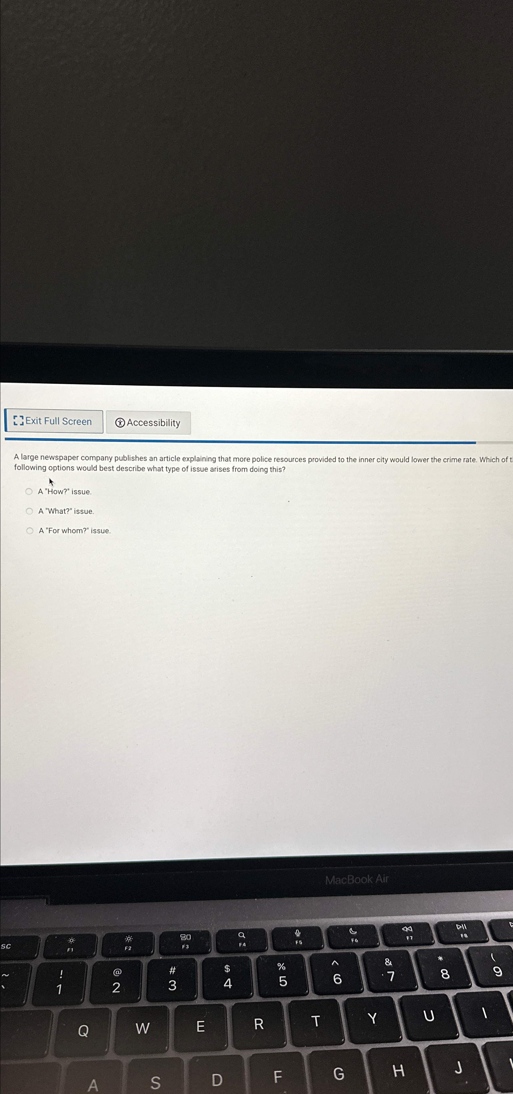  A large newspaper company publishes an article explaining that more police