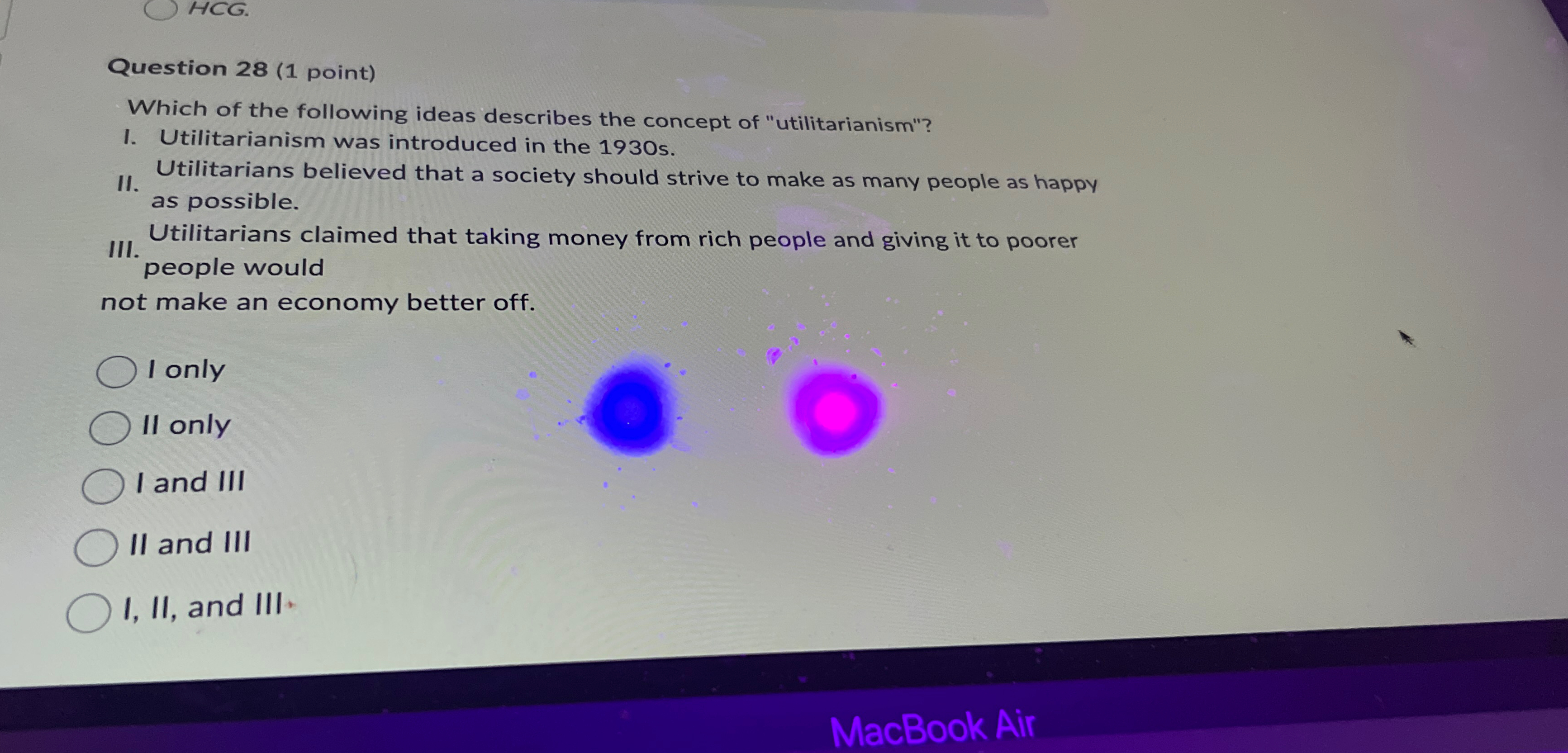  Question 28(1 point) Which of the following ideas describes the concept