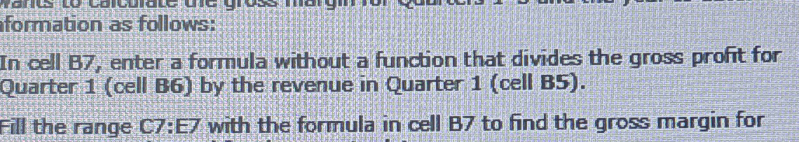  In cell 87, enter a formula without a function that divides