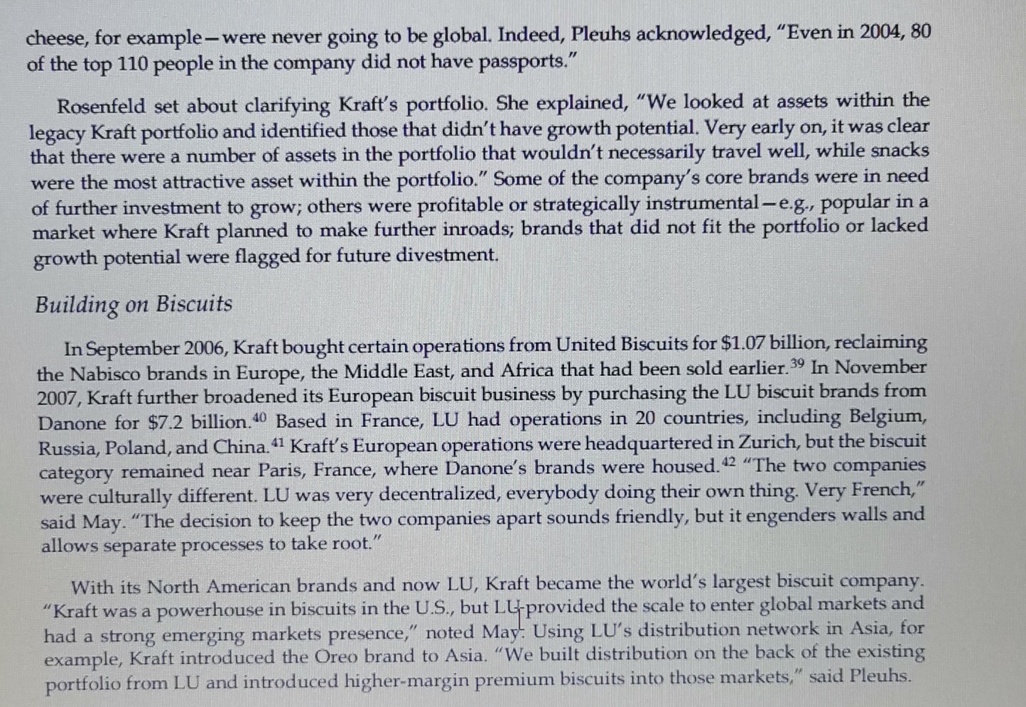  cheese, for example - were never going to be global. Indeed,