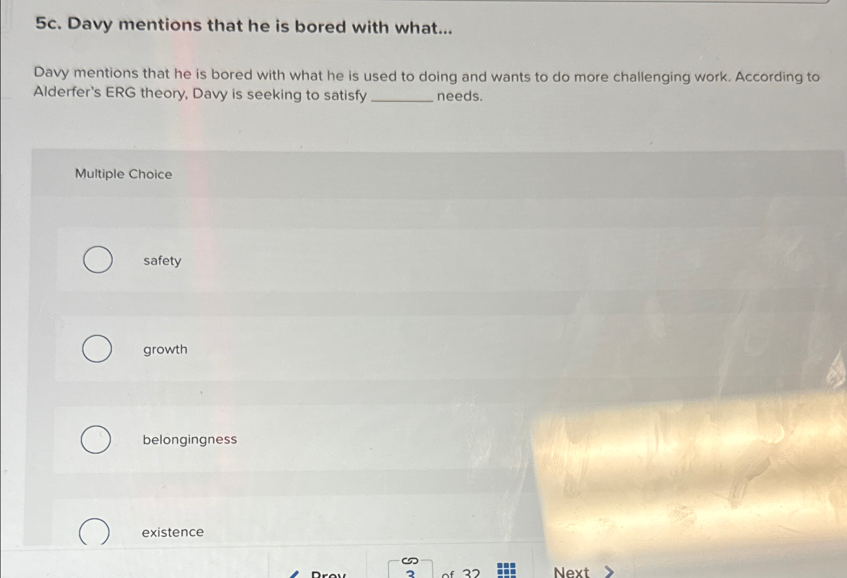  5c. Davy mentions that he is bored with what... Davy mentions