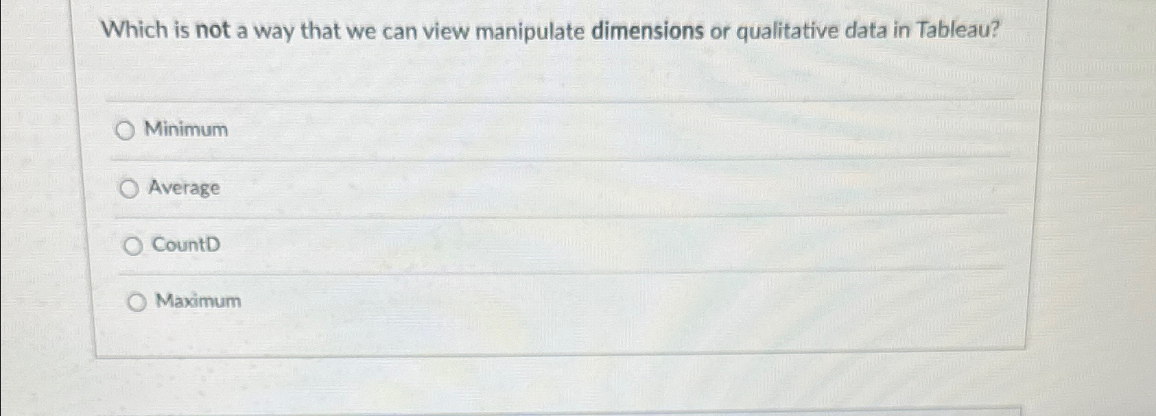  Which is not a way that we can view manipulate dimensions