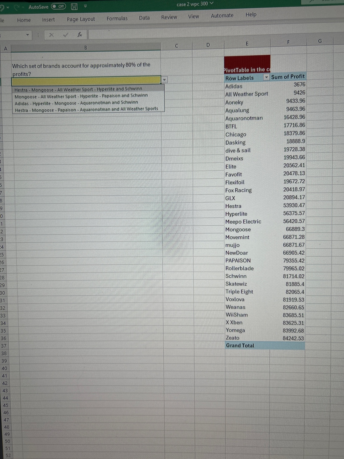  A Home Insert Page Layout Formulas Data Review View Automate Help