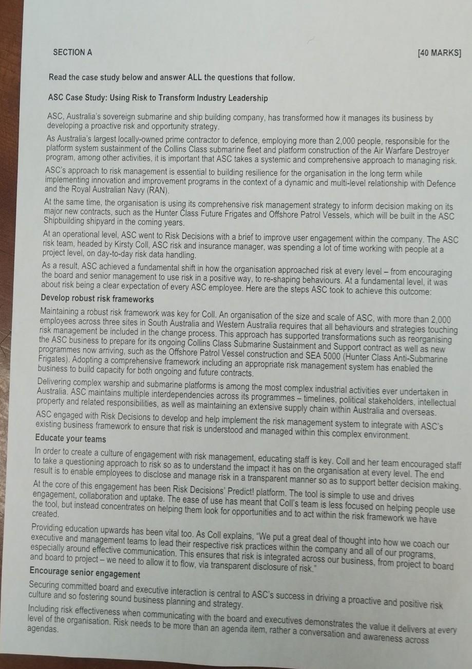 project in the case study and critically discuss them in detail.. 40