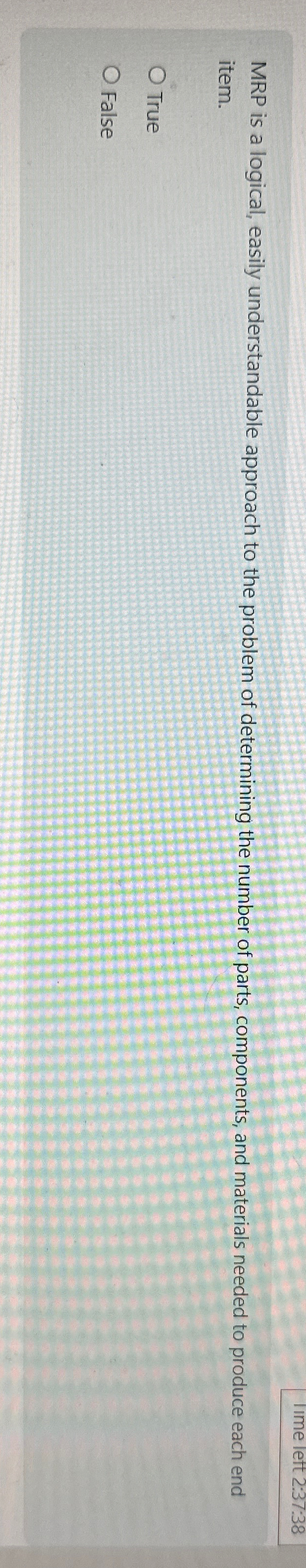  MRP is a logical, easily understandable approach to the problem of