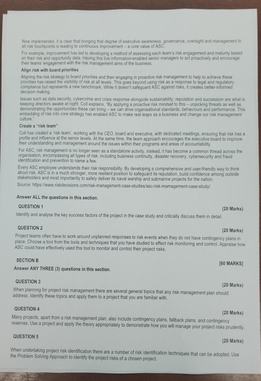 are familiar with. Capture at least (10) identified project risks. Demonstrate your