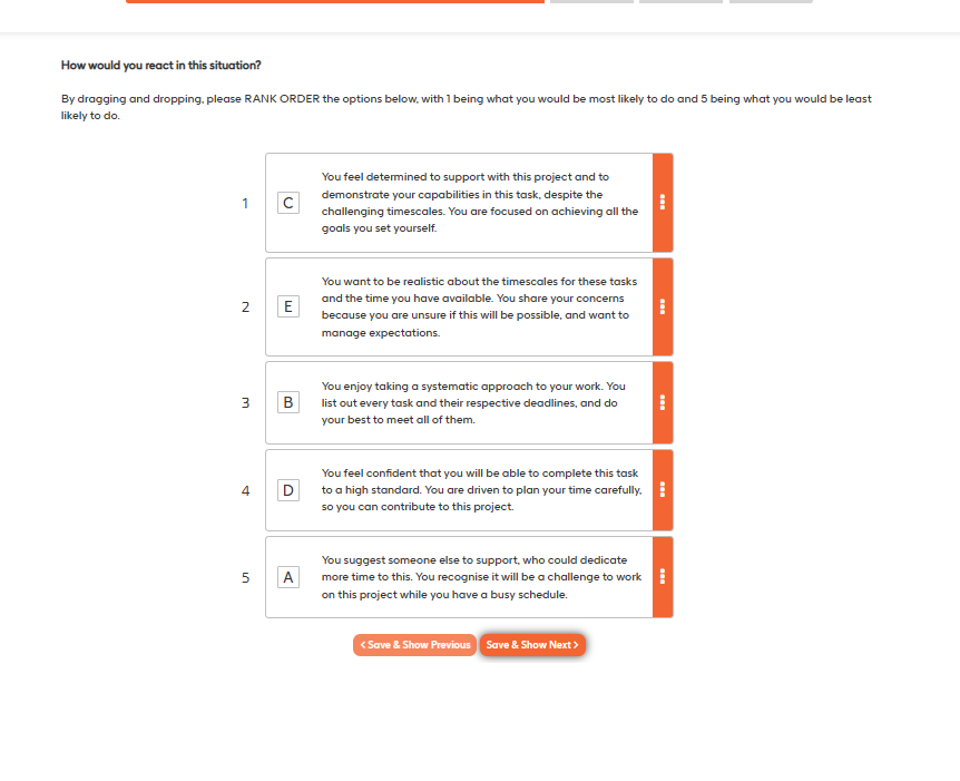  How would you react in this situation? By dragging and dropping,